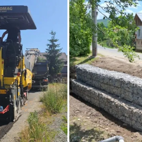 Începe asfaltarea pe drumul DJ 182E între Chiuiești și Mănăstirea Cășiel