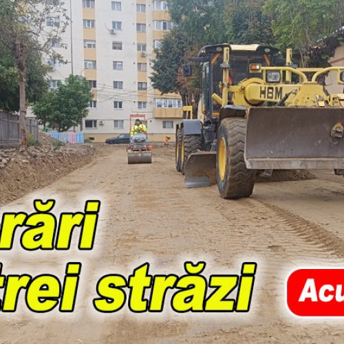 Trei străzi importante din Buzău sunt în plin proces de reabilitare totală