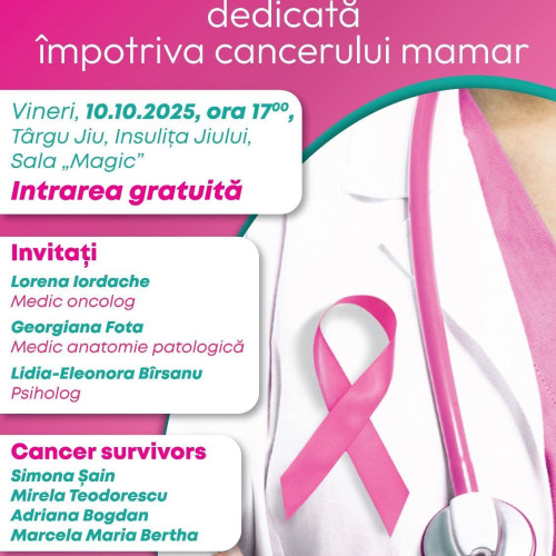 Conferință la Târgu Jiu dedicată luptei împotriva cancerului mamar