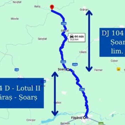 Proiectele de modernizare a drumului DJ 104 în Brașov continuă din fonduri proprii