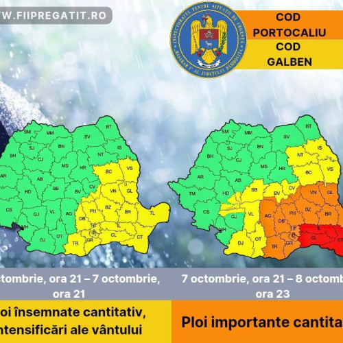 ISU Dâmbovița avertizează populația să evite riscurile în timpul vremii nefavorabile