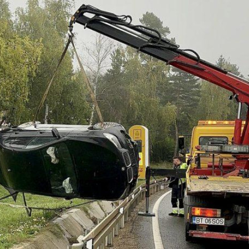 Un bărbat scapă nevătămat după un accident grav pe drumul spre Suceava