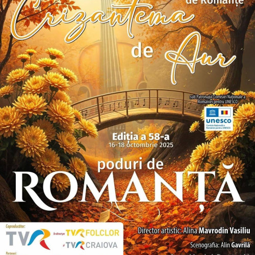 Festivalul „Crizantema de Aur” aduce romanța la Târgoviște între 16 și 18 octombrie