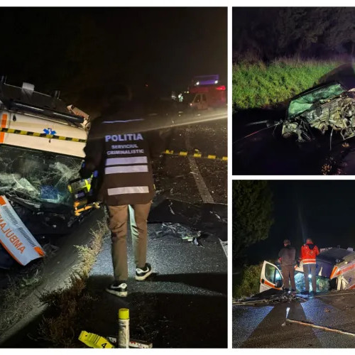 Accident grav între ambulanță și autoturism pe DN1, în județul Cluj