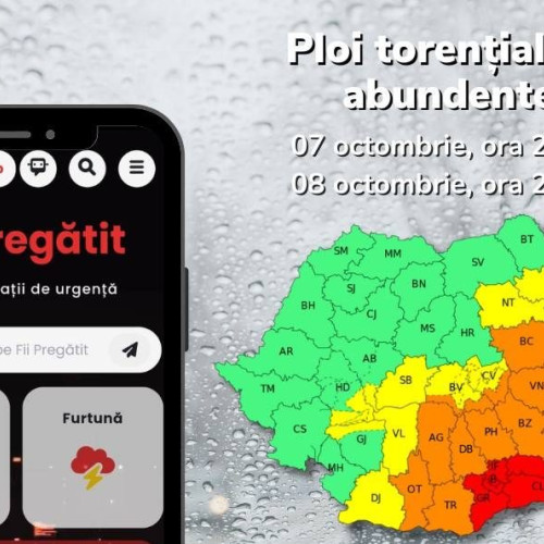Cod portocaliu de ploi abundente în Dâmbovița și alte regiuni din țară
