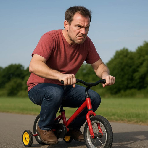 Meșterii și profesioniștii necalificați, comparați cu biciclete cu roți ajutătoare