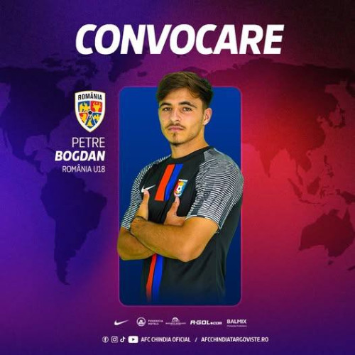 Bogdan Petre de la Chindia, convocat pentru prima dată la naționala U18 a României
