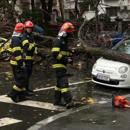 ISU București-Ilfov a intervenit în 62 de situații cauzate de fenomene meteo severe