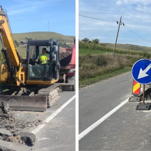 Consiliul Județean Cluj efectuează lucrări de întreținere pe drumul Gârbău – Aghireș – Leghia