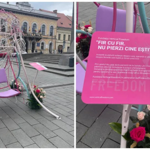 Sculptura „Fir cu Fir” din Cluj devine simbol al curajului femeilor cu cancer la sân