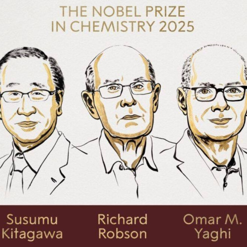 Premiul Nobel pentru chimie din 2025, câștigat pentru dezvoltarea cadrelor metal-organice