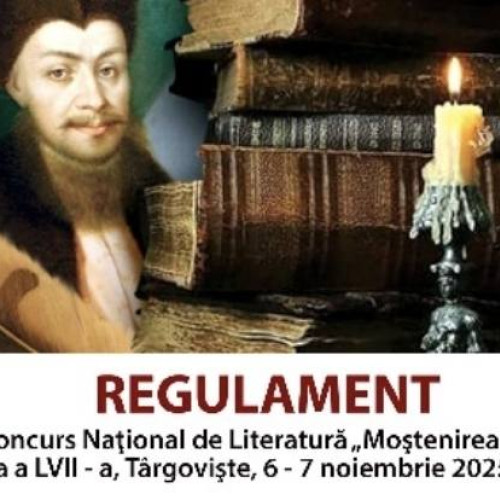 Concurs național de literatură „Moștenirea Văcăreștilor” organizat în noiembrie la Dâmbovița