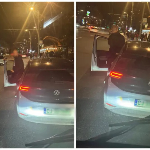 Șofer blocat stația de autobuz pe Aurel Vlaicu după un conflict în trafic