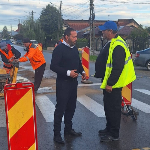 Lucrările de asfaltare pe DJ 721 și DJ 722 din Văcărești sunt aproape finalizate