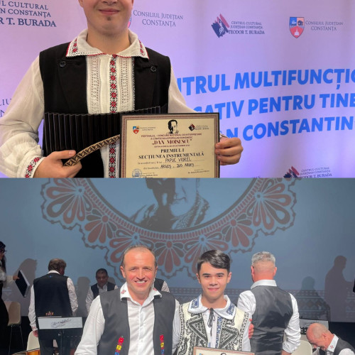 Doi tineri din Târgu Jiu premiați la Festivalul Național de Cântec Popular Românesc