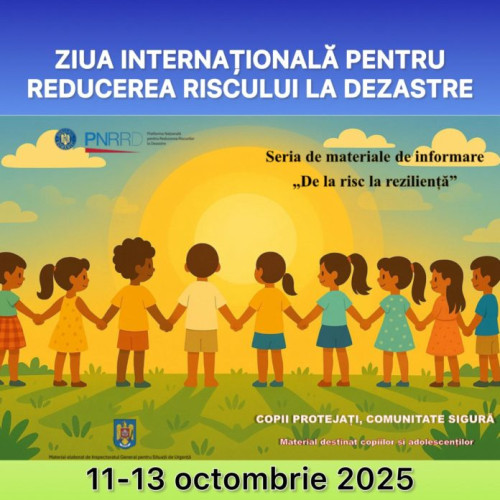ISU Botoșani susține educația preventivă cu ocazia Zilei Reducerii Riscului la Dezastre