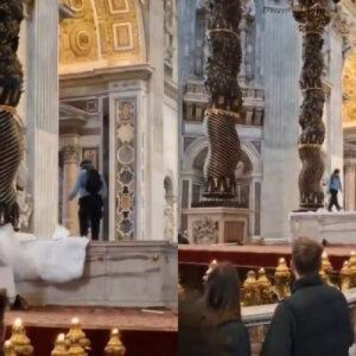 Un bărbat a urinat pe altarul din Bazilica Sfântul Petru, reținut de jandarmi