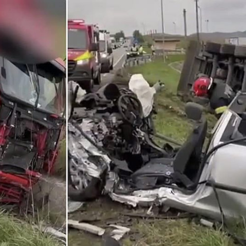 Accident grav la Câțcău: două victime decedate în coliziunea dintre un autoturism și un autotren