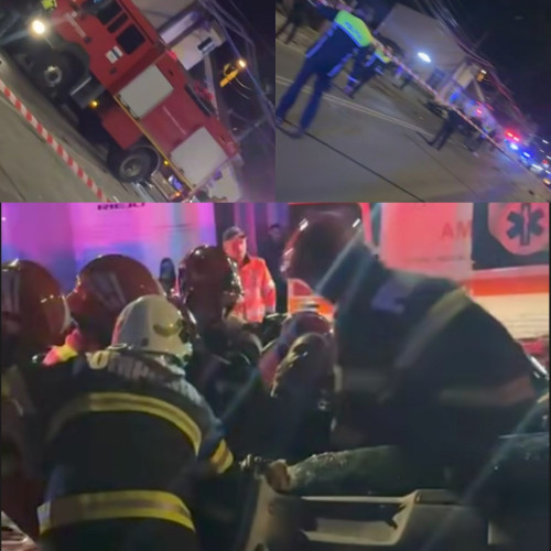 Accident grav noaptea trecută în Târgu Jiu pe Bulevardul Ecaterina Teodoroiu