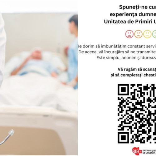 Spitalul Județean Bacău lansează un chestionar online pentru pacienți și aparținători
