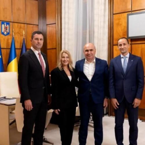 Nadia Comăneci și Mihai Covaliu au discutat cu premierul Bolojan despre anul dedicat gimnasticii