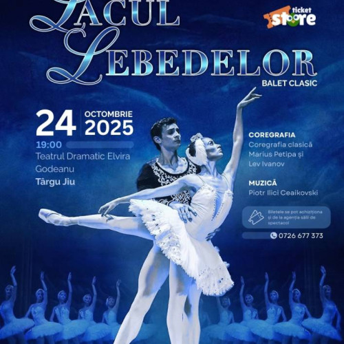 Baletul „Lacul Lebedelor” va fi prezentat la Teatrul Dramatic Elvira Godeanu din Târgu Jiu