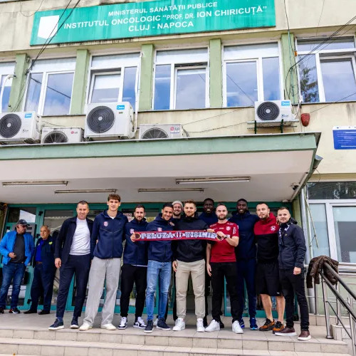 Jucătorii CFR Cluj și Peluza Vișinie au adus speranță copiilor de la Institutul Oncologic