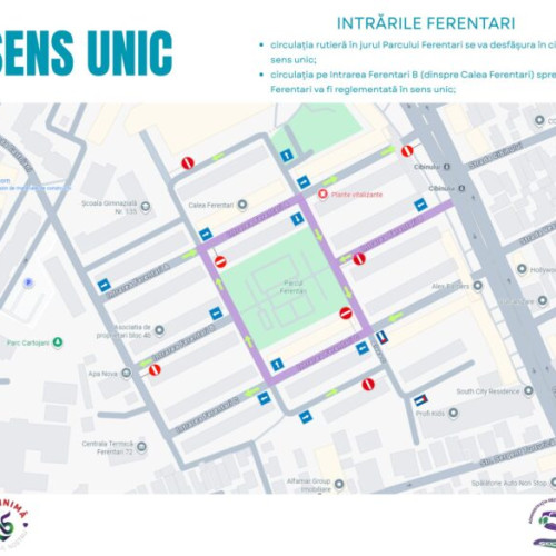 Schimbări în circulația rutieră din zona Parcului Ferentari din Sector 5