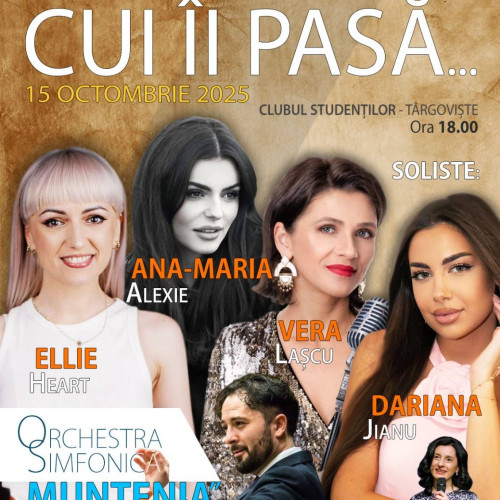 Concert simfonic pop la Târgoviște cu orchestra Muntenia și invitați speciali