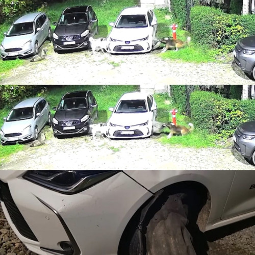 Cinci câini maidanezi au vandalizat o mașină în cartierul Dimitrov din Petroșani