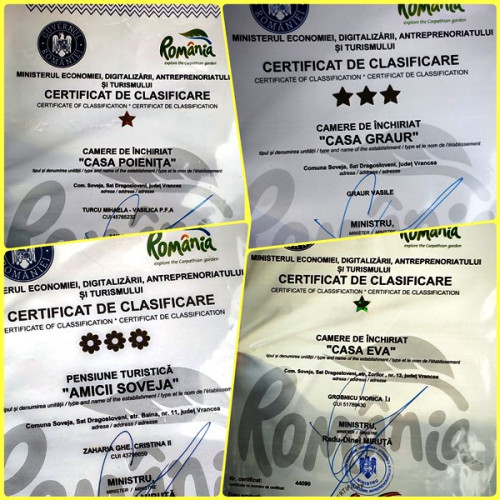 Soveja dezvoltă turismul local prin clasificarea a patru noi pensiuni