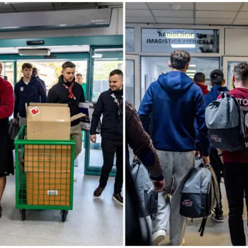 CFR Cluj și Peluza Vișinie aduc zâmbete copiilor de la Institutul Oncologic „Prof. Dr. Ion Chircuță”