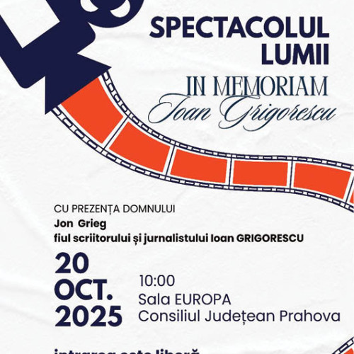 La Ploiești va fi omagiat scriitorul și realizatorul Ioan Grigorescu
