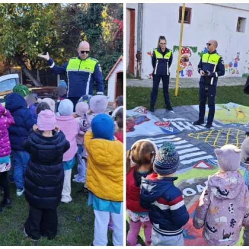 Copiii de la grădinița Parfum de Tei au învățat reguli de siguranță rutieră