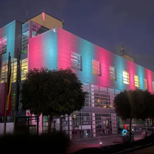 Primăria Florești, luminată în culorile campaniei „Mame cu brațe goale”