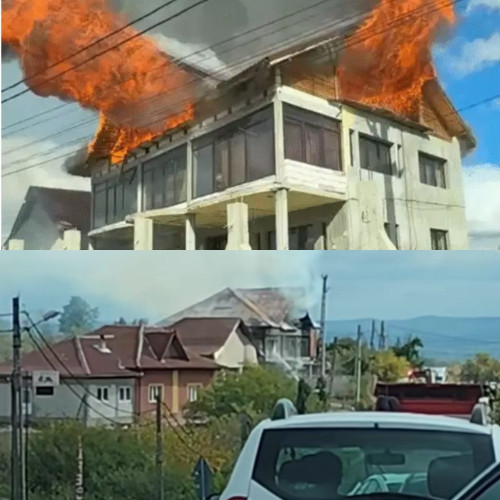 Incendiu puternic la o casă din satul Pișteștii din Deal, comuna Scoarța