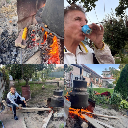 Constantin Enceanu a reluat tradiția țuicii la grădina vilei sale