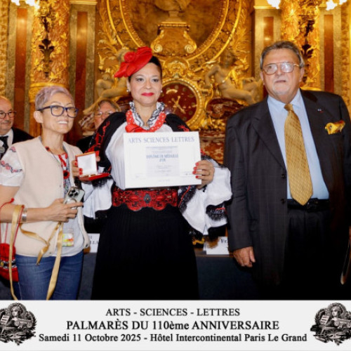 Oana Lianu, medaliată cu aur la ceremonia Societății Arts-Sciences-Lettres din Paris