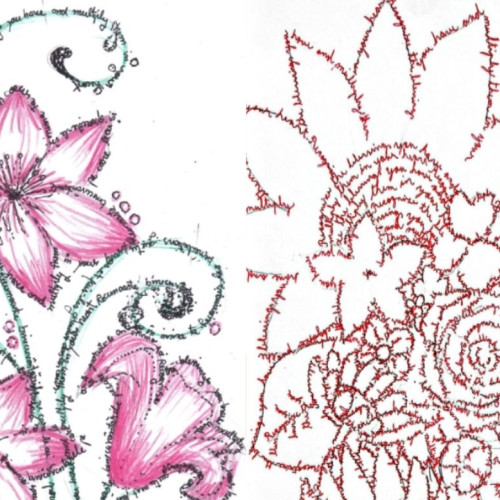 Elevii din Alba Iulia au creat caligrame florale inspirate de gândurile Reginei Maria