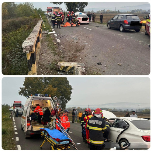 Șofer din Gorj rănit și pasager transportat la spital după un accident în Mehedinți