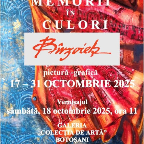 Expoziție de pictură și grafică a lui Cristian Bîrzoieș, la Muzeul Județean Botoșani