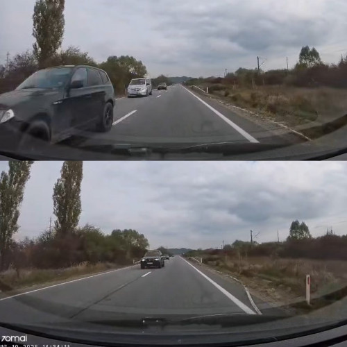 Depășire periculoasă evitată la limită pe drumul Rovinari – Drăguțești