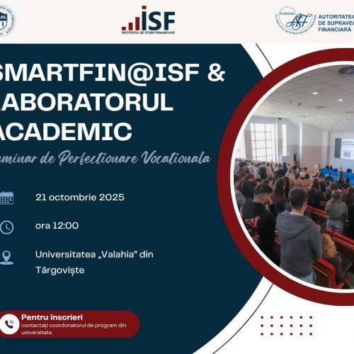 Seminar de educație financiară și ESG la Universitatea Valahia din Târgoviște