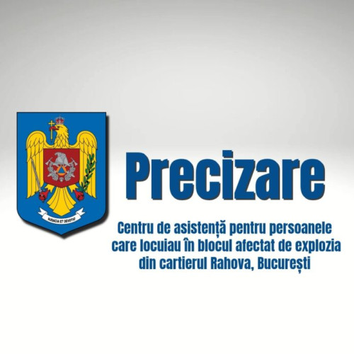 ISU București-Ilfov a deschis un centru de sprijin pentru victimele exploziei din sector 5