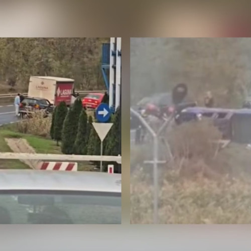 Accident rutier cu două mașini lângă Complexul Lebăda din Tulcea
