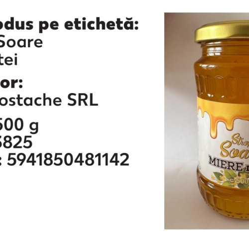 Retraierea de pe piață a mierii Strop de Soare din cauza contaminării cu antibiotic