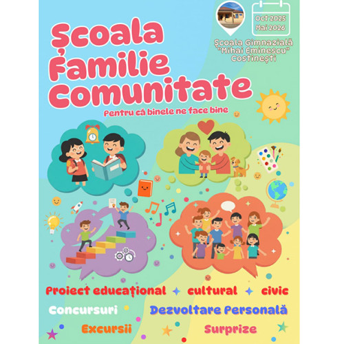 Școala gimnazială Mihai Eminescu Costinești organizează cinci concursuri tematice cu premii educative