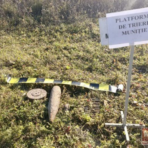 27 de elemente de muniție neexplodată distruse prin explozie controlată la Copălău