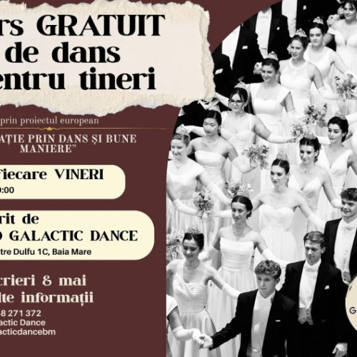 Baia Mare: Curs gratuit de dans pentru tineri oferit de ACD Galactic Dance