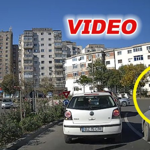 Un șofer buzoian surprins coborând haotic pe podul Drăgăicii